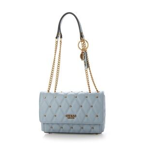 GUESS Quilted Studded Crossbody Bag – Baby Blue (NEW w/ Tags) with Gold Hardware
